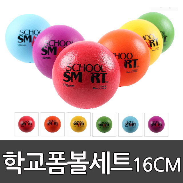 학교폼볼6개세트 16cm 스포타임/피구공/발리볼/초등/중등/6색상/ 2312