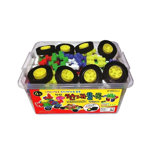 스매싱스포츠  뉴꼬마 천재블록 4호 128pcs /어린이집 블록/놀이블럭/유치원전용블록/유아교육/블럭놀이 231220